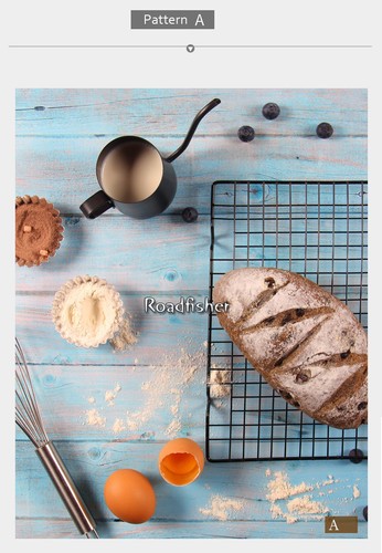 Double Sides Wood-Pattern Photography Backdrop Background Paper For Food Baking - Picture 3 of 30