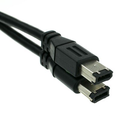 6FT  Firewire 400 6 Pin TO 6 Pin cable  IEEE-1394a Black 10E3-01106