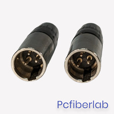 Lot of 2 Switchcraft TA3ML 3-Pin Mini XLR Male Microphone Connector