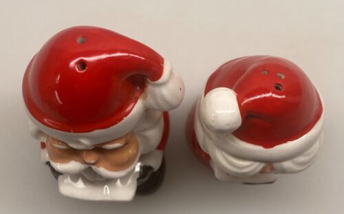 CHRISTMAS ~ VINTAGE ~ LEFTON ~ Mr & Mrs Santa Claus ~ Salt & Pepper Shakers GC - Picture 3 of 5