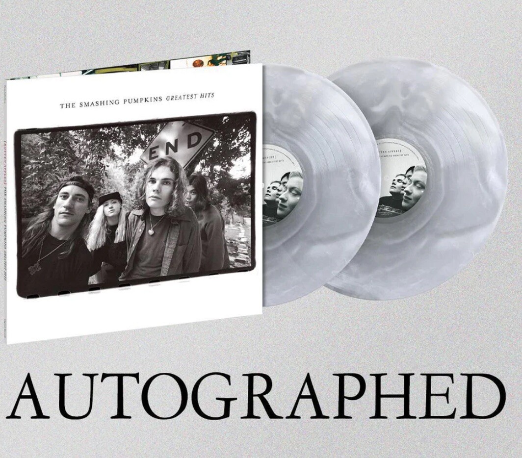 AUTOGRAPHED The Smashing Pumpkins Rotten Apples Pearl Platinum Vinyl