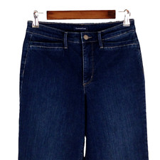 Charter Club mid rise straight cropped jeans women size 4 medium dark wash