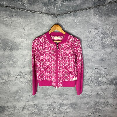 Odd Molly Rosa Wolle Nylon Strick Cardigan Zip Pullover Gr. 1 Nordic Boho