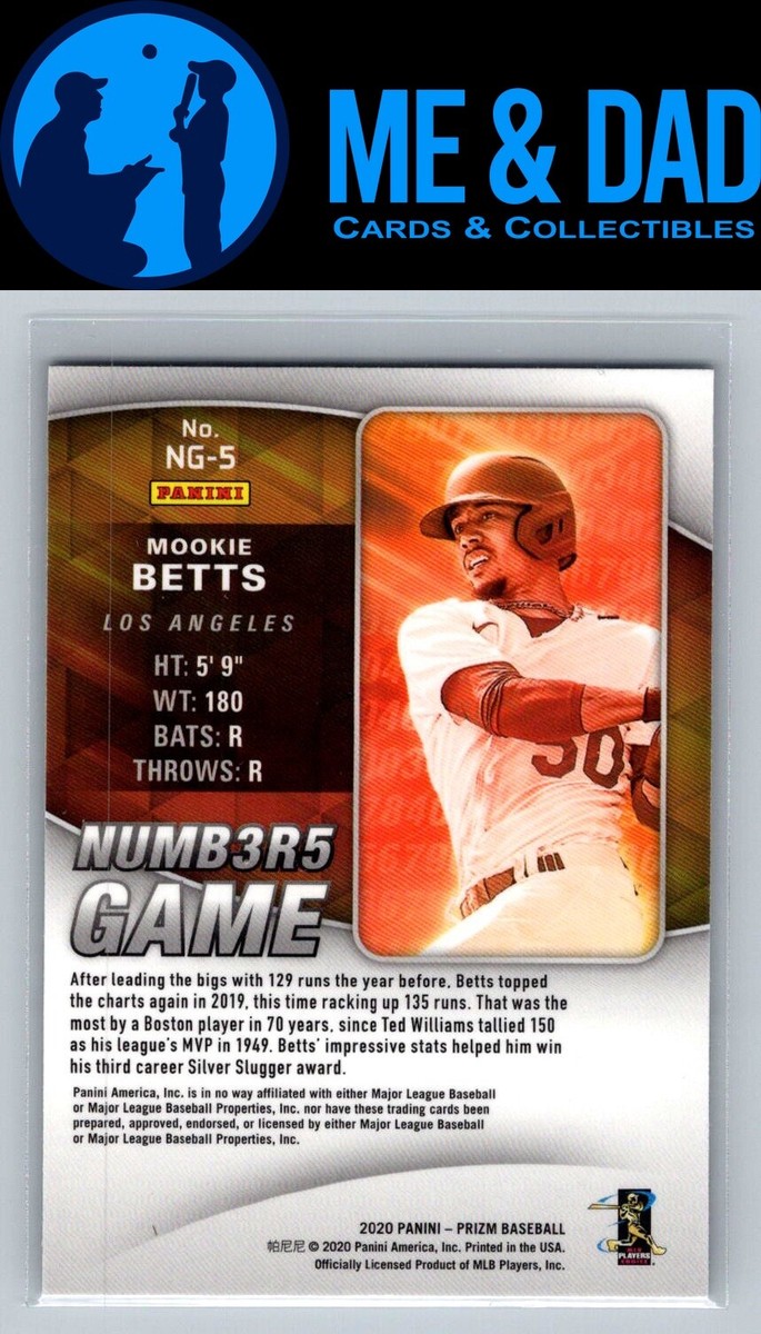 2020 Panini Prizm #NG-5 Mookie Betts Numbers Game | eBay