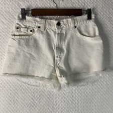 Vintage Levi  s Shorts Girls 9M White Denim Made in USA