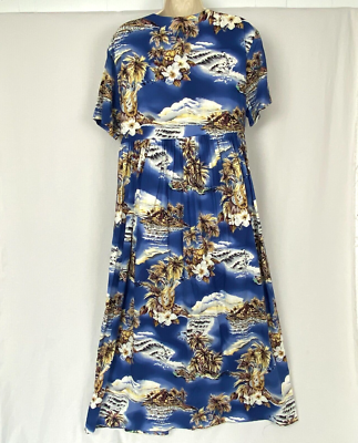 knee length dresses for ladies Hawaii Maxi Silk Dress Small main image 1