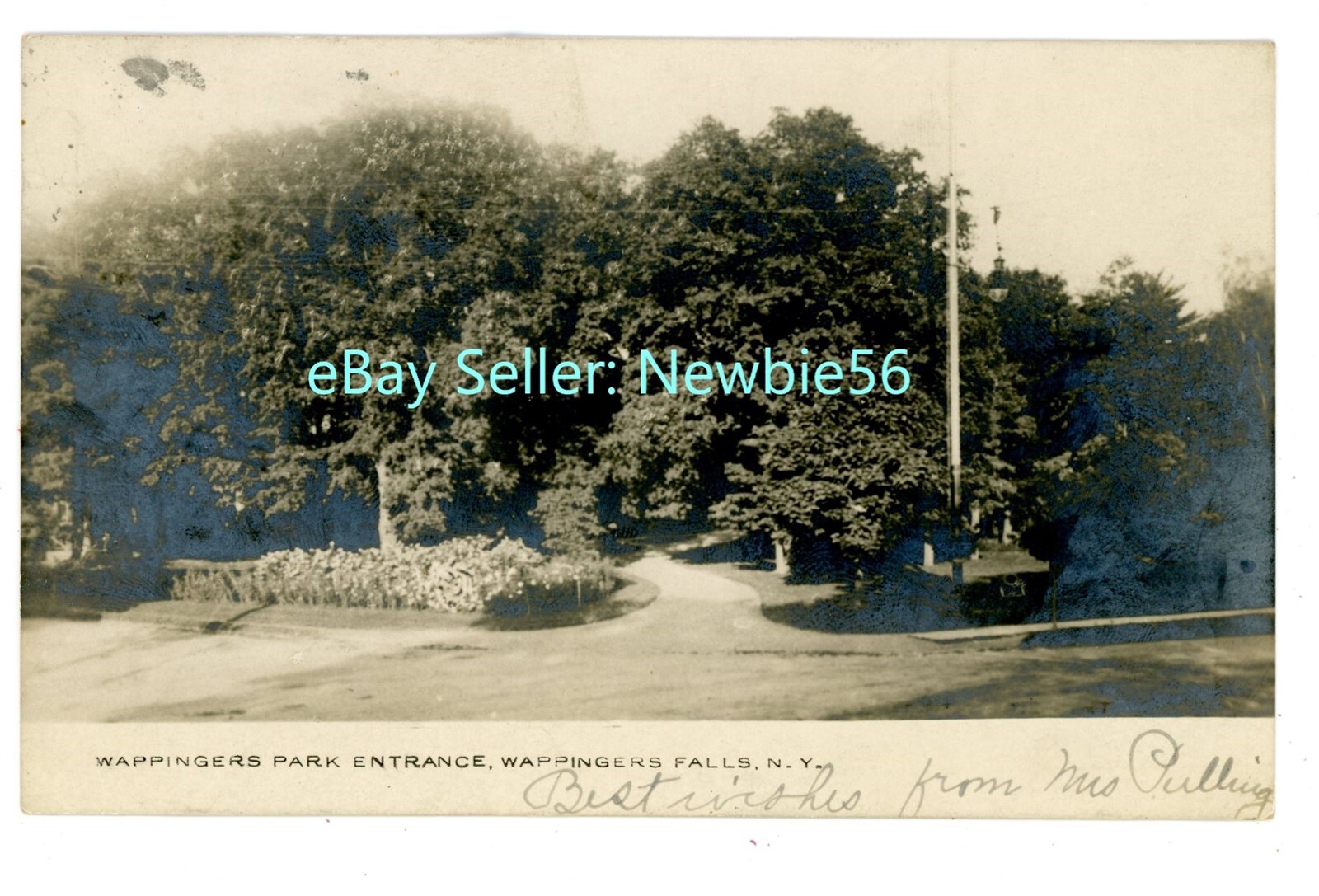 Wappingers Falls NY ENTRANCE TO MESIER PARK RPPC Postcard Dutchess