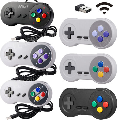 Wired/ Wireless SNES Controller USB Gamepad for PC MAC Raspberry Pi -Plug & Play