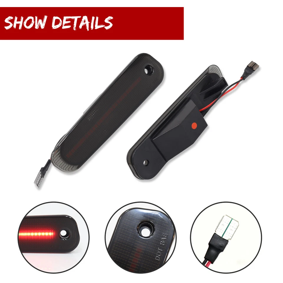 2x Luces LED rojas ahumadas para parachoques trasero laterales para Nissan 300ZX Z32 1990-1996 Foto 3 de 4