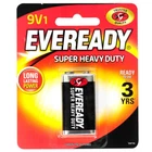 Eveready 1222 Bpi 9 Volts Super Heavy Duty Square Black Battery Single Pack