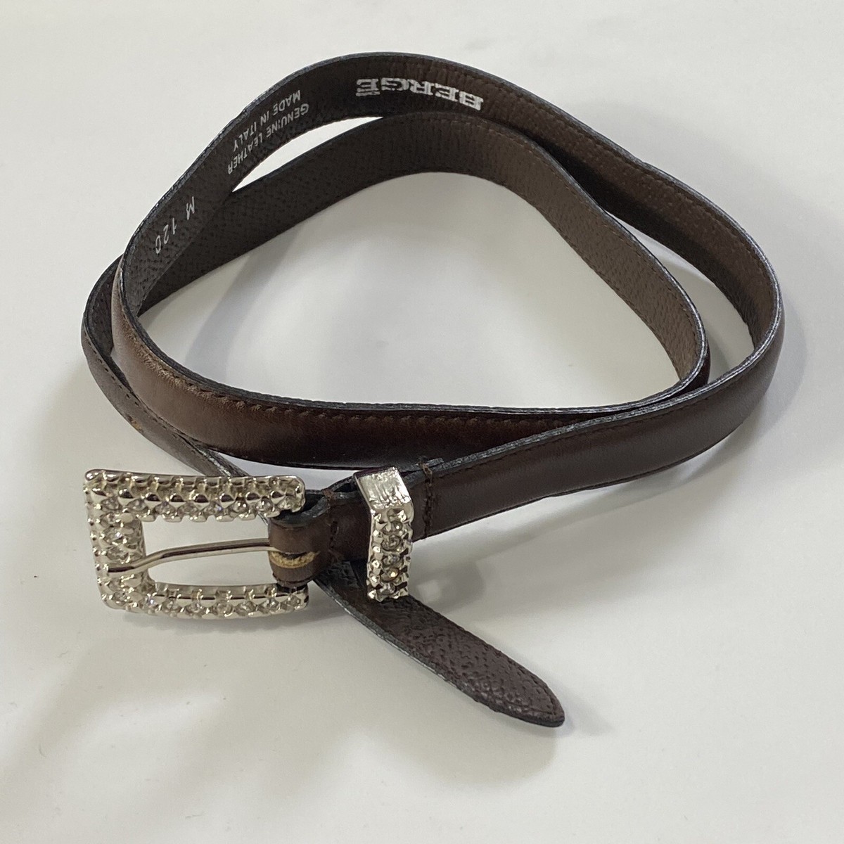 Italian Genuine Leather Belt With Crystal Buckle Buy Swarovski Crystal Belt | Mens Black 35 Mm | Capo Pelle main image 4
