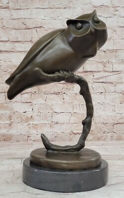 Evan Stein Abstrakte Modern Kunst Eule Bronze Statue Figur Kunstwerk Dekor