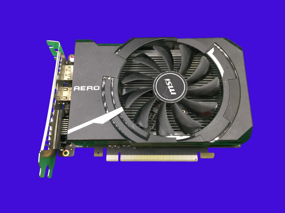 MSI Nvidia GeForce GTX 1050 Ti AERO ITX 4G OCV1 Graphics Card 4GB GDDR5,  Used