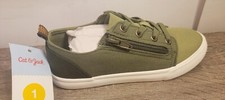 Boy's 2 tone Green double zipper Jack Lucian sneakers size 1-Cat Jack
