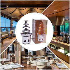 Chocolate Fountain Machine 4 Tier Stainless Luxury Cater Cheese Cascading Fondue