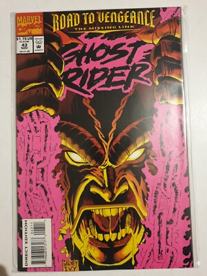 GHOST RIDER #43 Marvel Comics 1993 Rare Unread Condition Nm Bagged Free P&P 