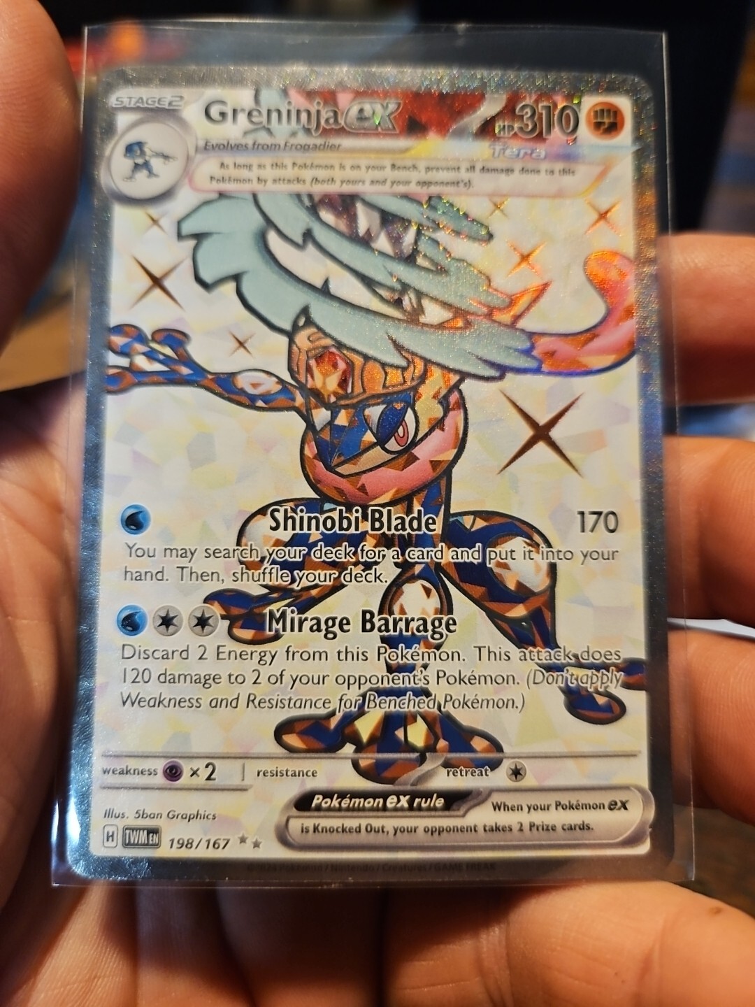 Greninja ex 198/167 Full Art Ultra Rare Twilight Masquerade NM-MINT