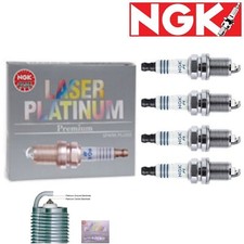 4 Pack NGK Laser Platinum Spark Plugs 1988-1991 Honda CRX 1.6L L4 Kit Set