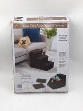 Etna 3-Step Pet Steps with Storage Fold Away Pet Stairs for Dogs Cats OPEN BOX