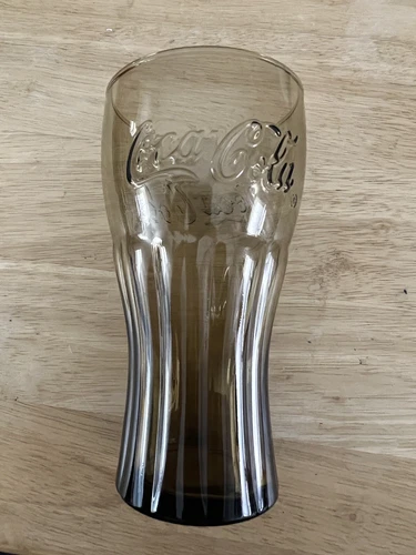 Vintage Libby Embossed Coca Cola Glass  Amber Brown Glass 16oz