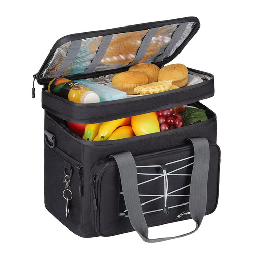 Cooler Bag, Portable Collapsible Soft Side 30 can Leakproof 27L Camper, Beach