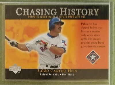 メジャーリーグ　カード　Rafael Palmeiro 2002 Upper Deck Chasing History #CH5 Rafael Palmeiro Texas Rangers