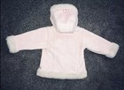 OshKosh Girls Pink Faux Suede Hooded Winter Coat Ivory Faux Fur Lining Size Sz 4 — photo 2