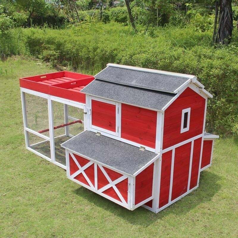 Merry Products Wooden Red Barn Chicken Coop Large For Sale Online