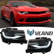 VLAND For 2014-2015 Chevrolet Chevy Camaro LED Projector Headlights Front Lamps