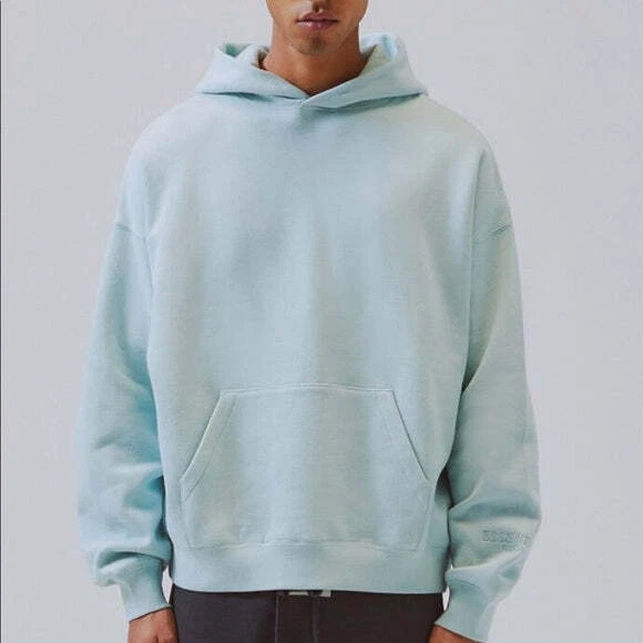 Essentials Fear of God FOG Pullover Hoodie Blue 3M Logo Size M