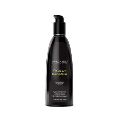 Wicked Aqua Sensitive Hypoallergenic Water Based Intimate Lubricant 8 oz