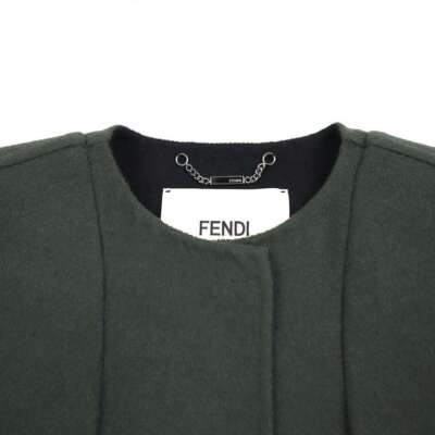 FENDI アルパカ コート コート ファー ブラック | Fendi