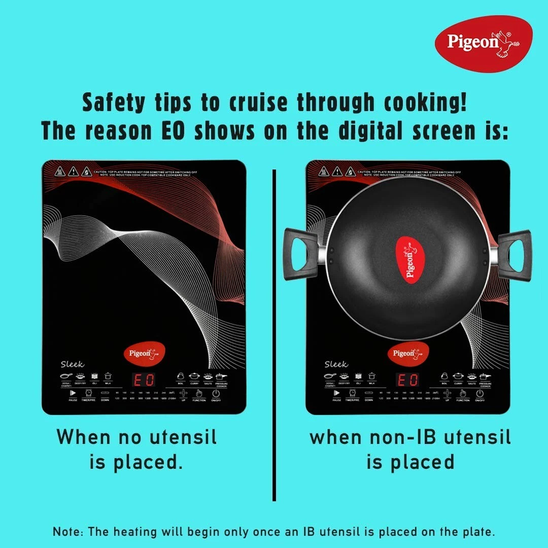 Pigeon Rapido Sleek 2100 Watts Electric Induction Cooktop Black Free Shipping