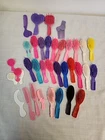 36 Vintage Mattel Barbie Doll 1980s 1990s Hair Brushes/ Combs Pink Purple Blue +