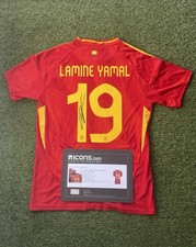 Lamine Yamal Autogramm Trikot Signiert Spain Jersey Signed Espana Euros 2024