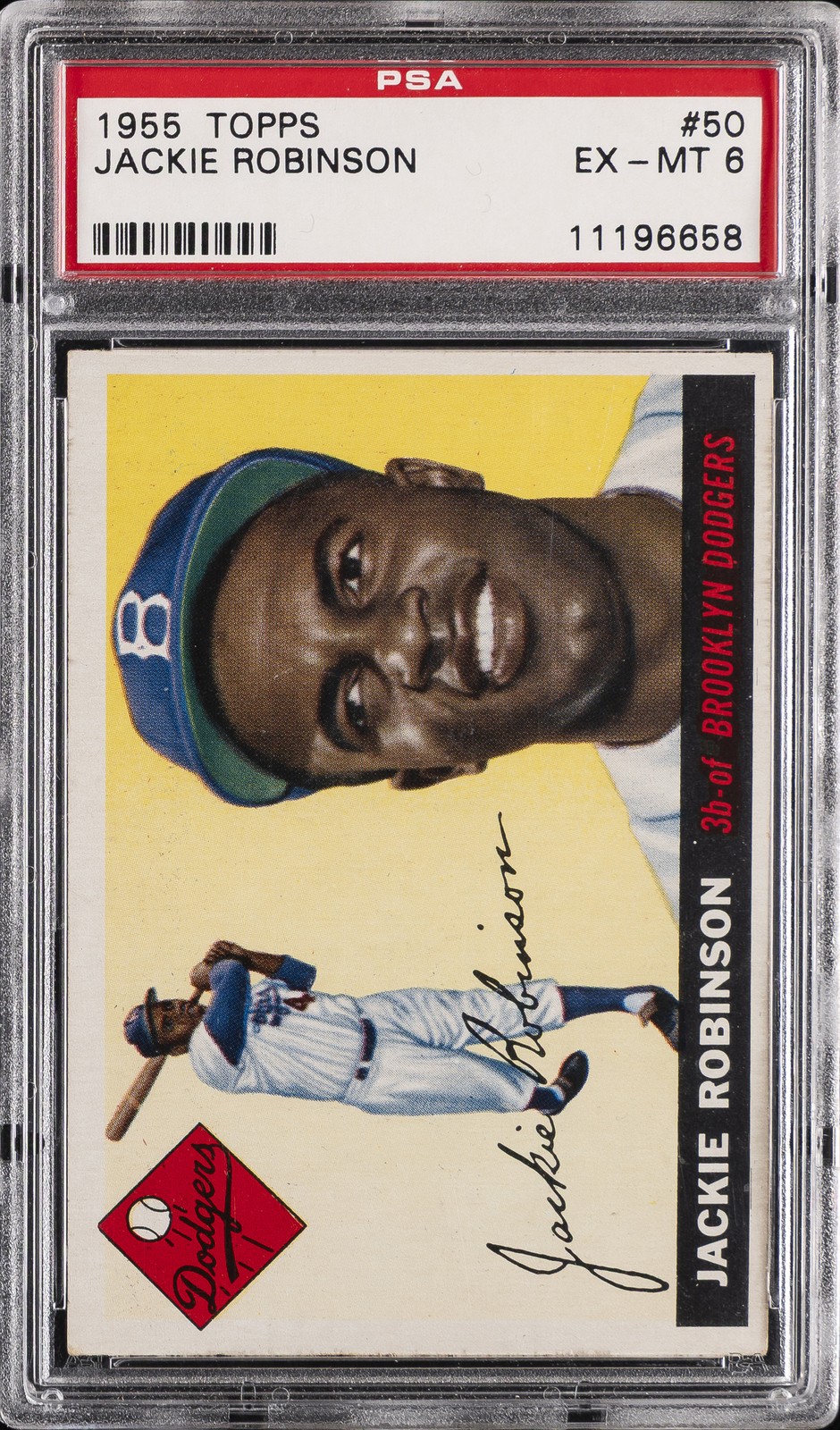 1955 TOPPS #50 JACKIE ROBINSON PSA 6
