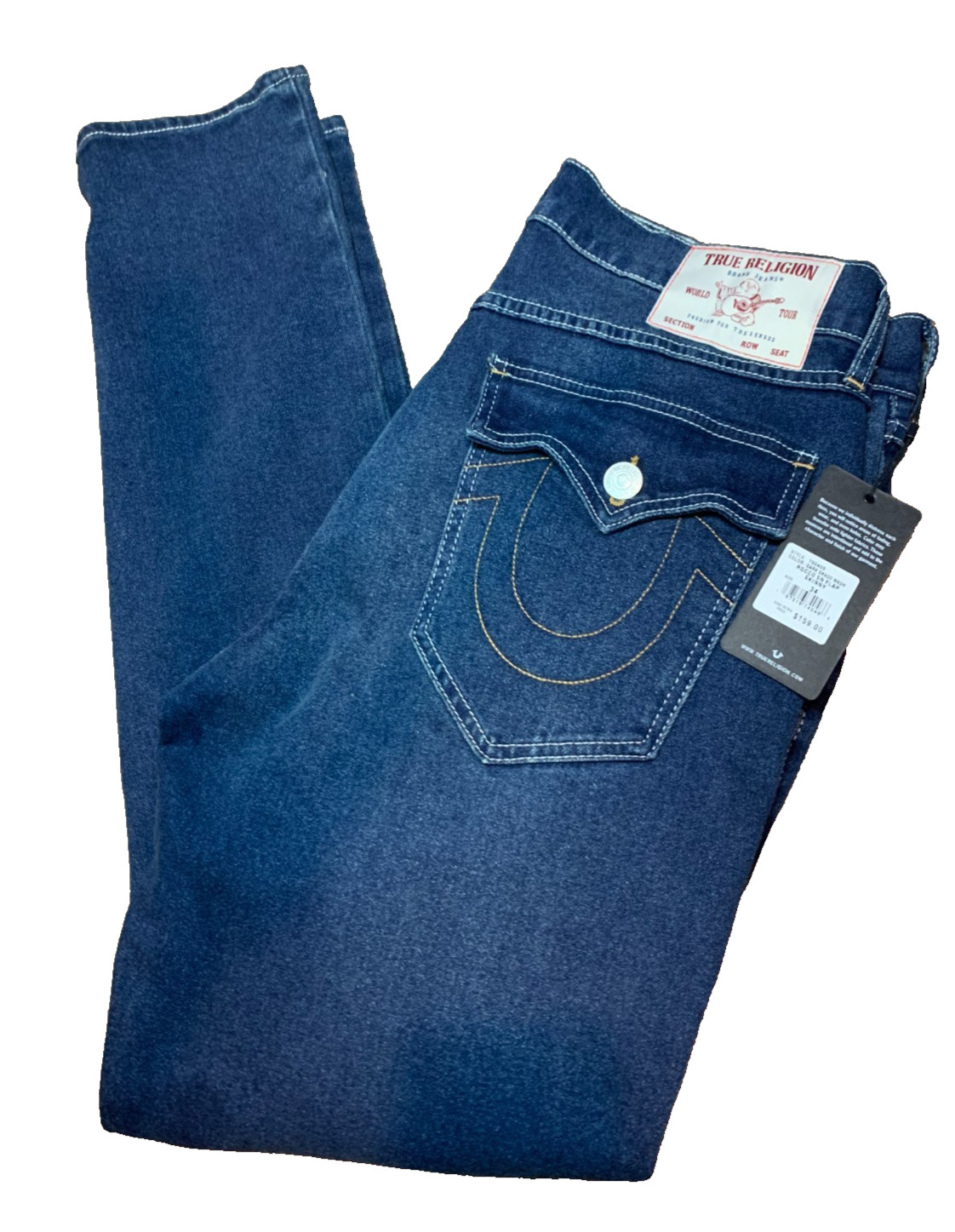True Religion Jeans Rocco SN Flap Skinny Mens Size 34 x 32  RRP £159 image 2