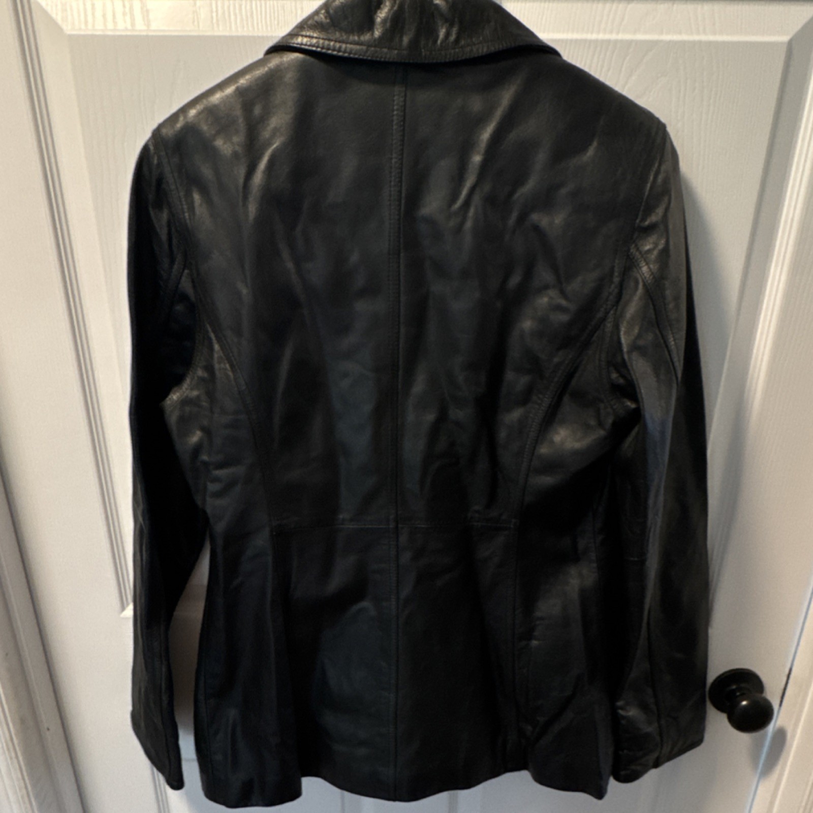 Wilsons Black Double-Breasted Collared Button Jac… - image 4