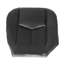Passenger Side Bottom Seat Cover Replacement Leather Dark Gray Compatible