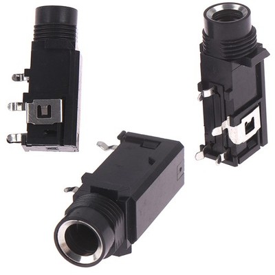 3pcs/lot 6.35mm Jack stereo female socket connector audio adapter 4pins G3EXC A3