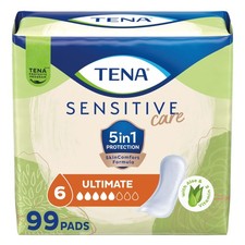 TENA Incontinence Pads, Bladder Control Postpartum for Regular, White