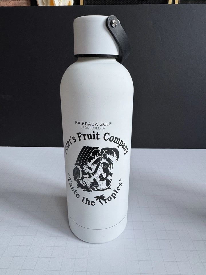 Golf giveaway water bottle stainless steel Set Of (2). One Black One White. New - Image 2 of 4