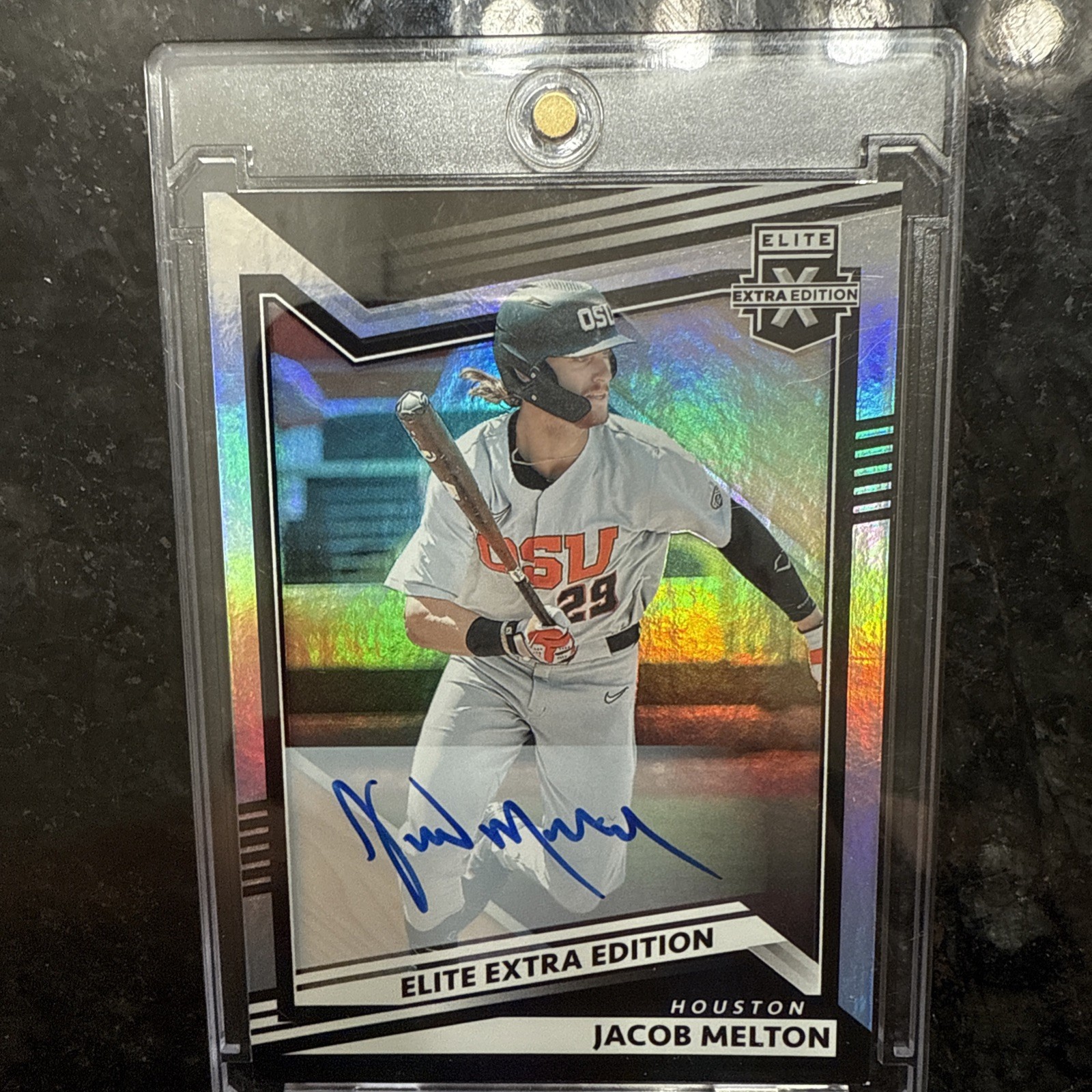 2022 Panini Elite Extra Edition Signatures Jacob Melton #64 Auto