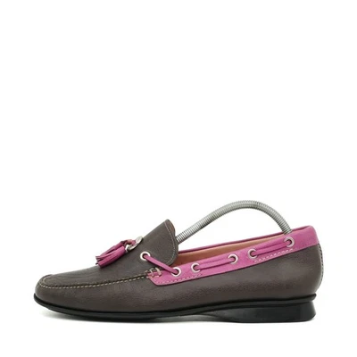Cole Haan Damen Mokassin Tassel Slipper Braun Rosa Leder Low-Top Akzente EU 40 - Bild 1 von 4