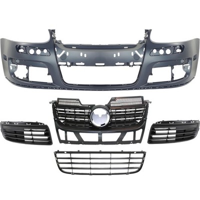Bumper Cover Kit For 05-10 Volkswagen Jetta with Fog Light Cover Grille Front