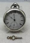 ELGIN POCKET WATCH, 18S, 15J, GRADE 74, HZ CULVER, KW, COIN SILVER CASE,VTG 1871