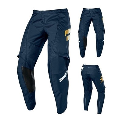 Motocross Hose Shift Whit3 MTB navy gelb Offroad Crosshose MX Enduro