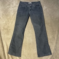 LEVIS Low Flare Corduroy Trousers Cord Jeans Cotton Black Womens 4 Medium