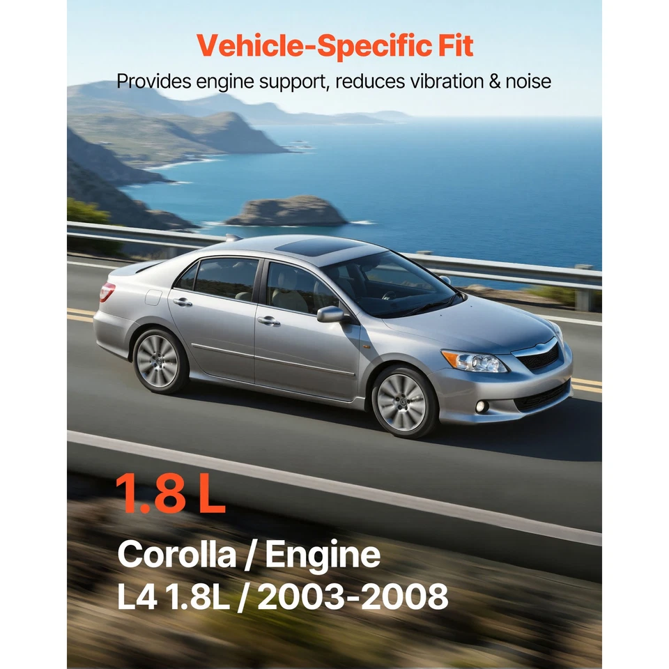 Uimoso Engine & Trans Mount for 03-2008 Toyota Corolla Matrix Pontiac Vibe 1.8L - Image 4 of 4