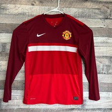 Manchester United Training Authentic Jersey Long Sleeve Nike Dri-Fit Mens Medium